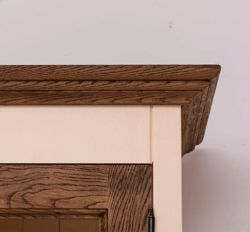 Küchen- und Buffetschrank aus massiver Eiche | Geschirrschrank mit 7 Schubladen und 5 Türen