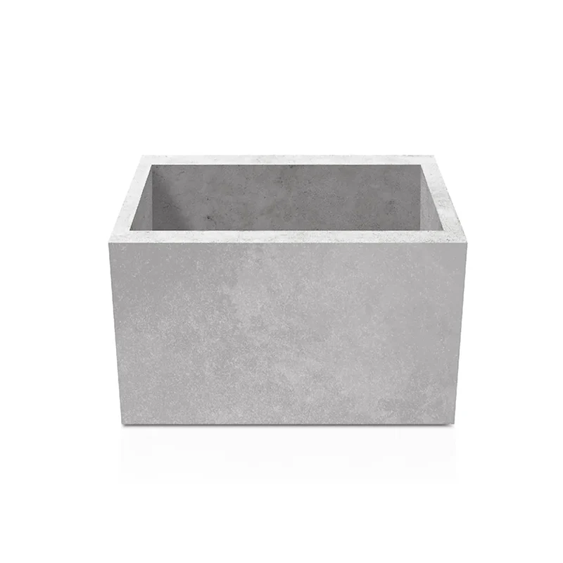 Outdoor Concrete Planters - Square 100x100x50 cm