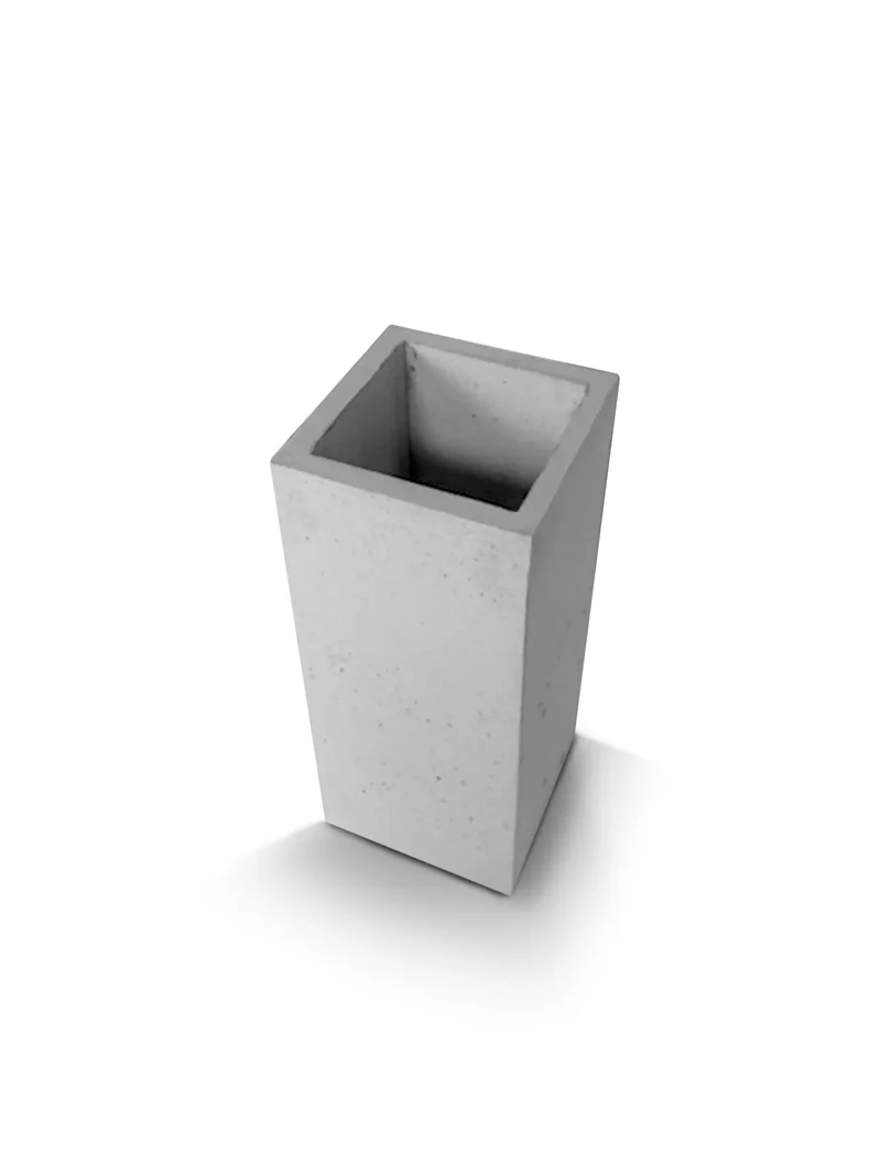 Outdoor Concrete Planters - Square 30x30x70 cm