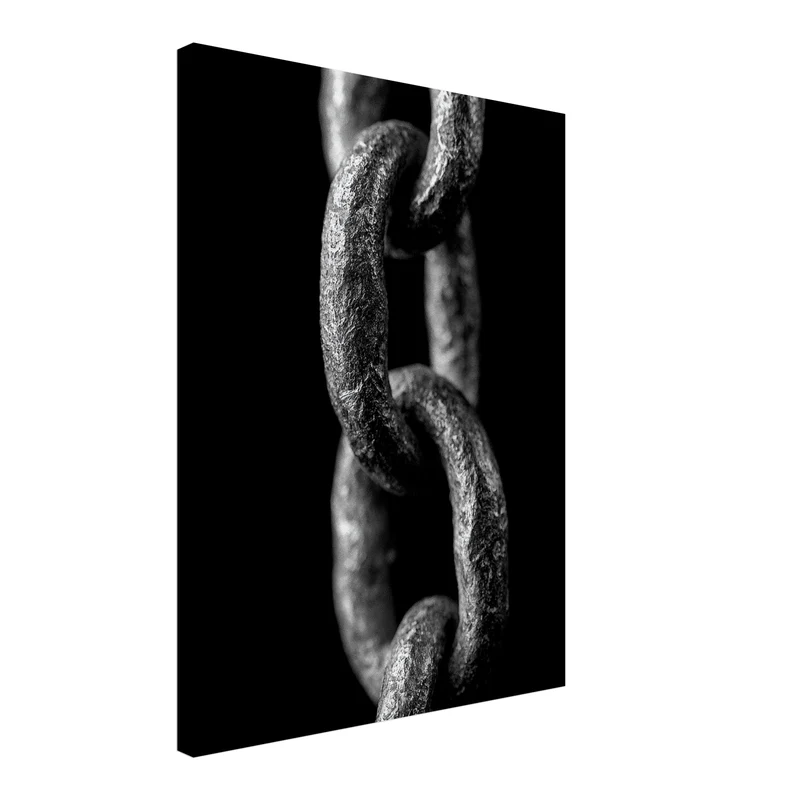 Verrostete Kettenglieder Nahaufnahme Leinwand