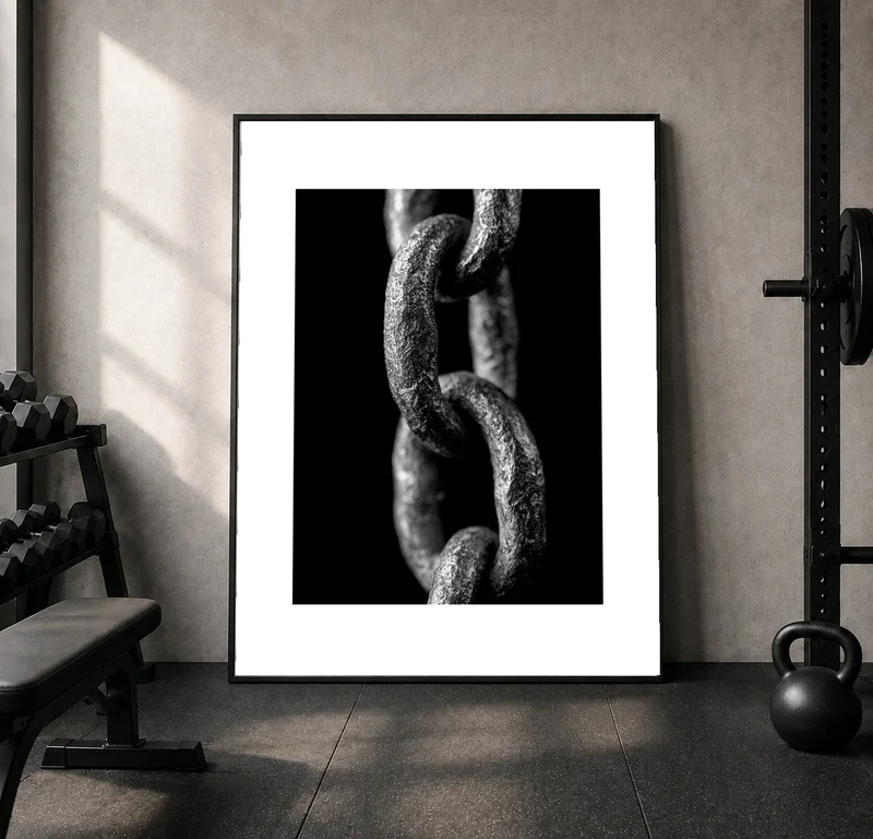 Verrostete Kettenglieder Nahaufnahme Leinwand