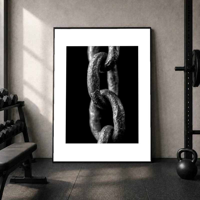 Verrostete Kettenglieder Nahaufnahme Poster