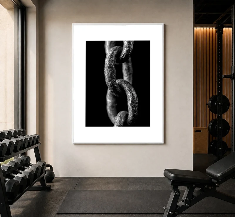 Verrostete Kettenglieder Nahaufnahme Poster