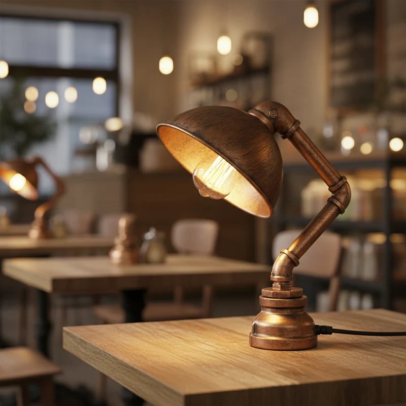 Retro Schreibtischlampe Industrial Steampunk Stil ~3503