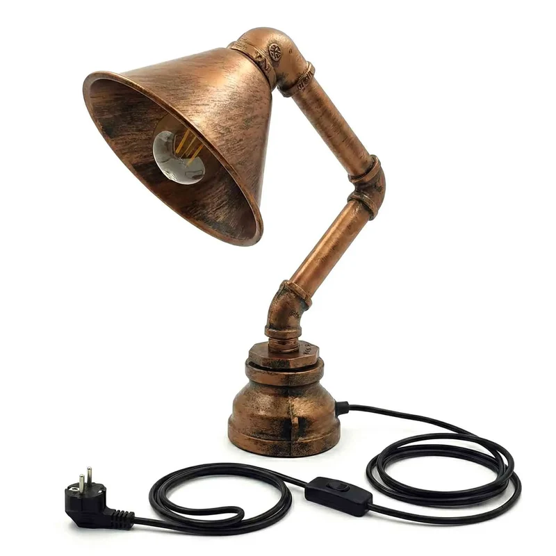 Retro Schreibtischlampe Industrial Steampunk Stil ~3503