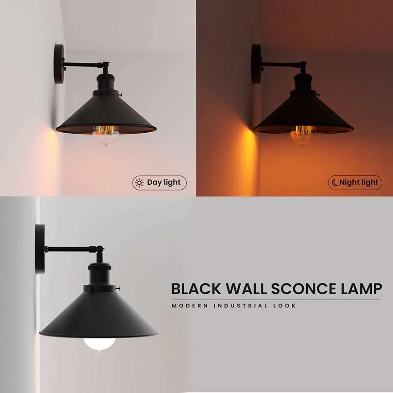 Modern schwarz wandlampe für Wohn & Esszimmer ~3530