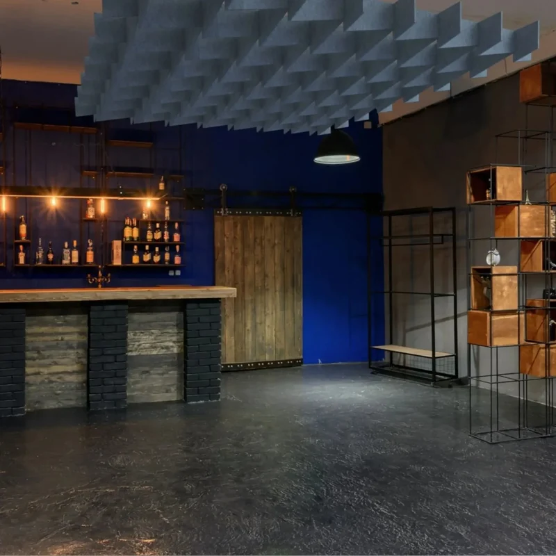 3D Felt Acoustic Ceiling Baffles - SQUARE