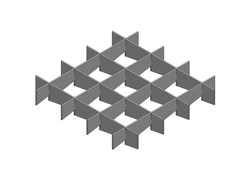 3D Felt Acoustic Ceiling Baffles - SQUARE
