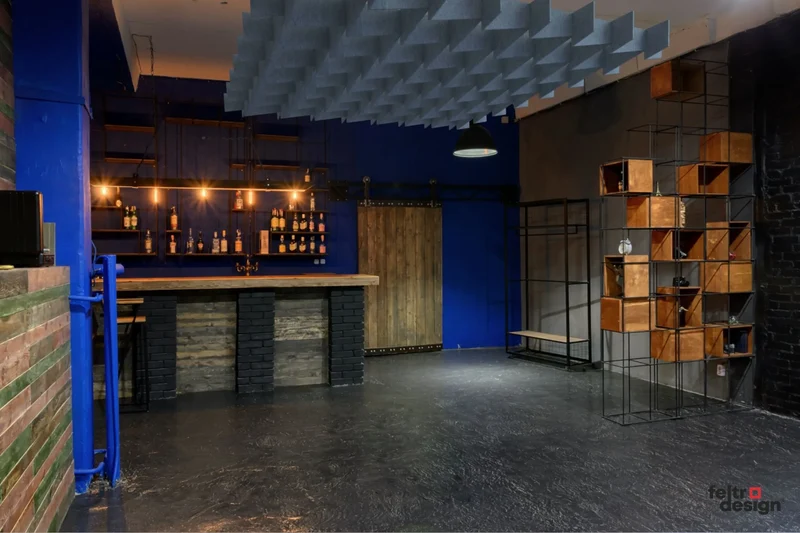 3D Felt Acoustic Ceiling Baffles - SQUARE