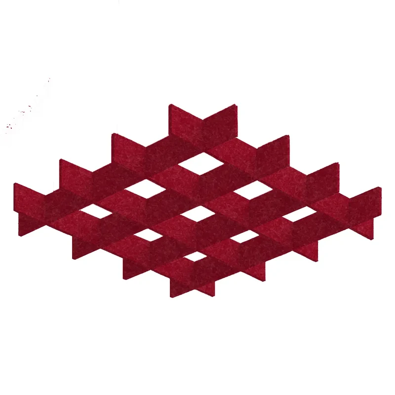 3D Felt Acoustic Ceiling Baffles - SQUARE