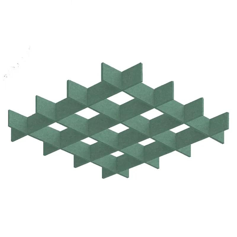 3D Felt Acoustic Ceiling Baffles - SQUARE