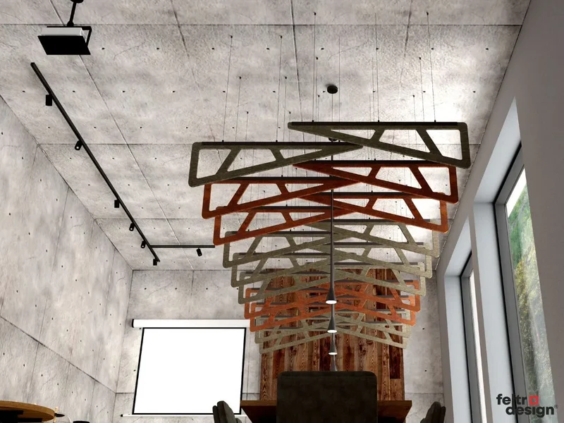 Felt Ceiling Acoustic Baffles - SLANT