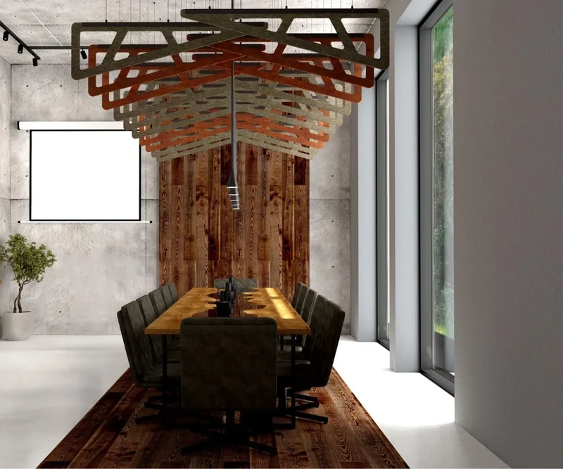 Felt Ceiling Acoustic Baffles - SLANT