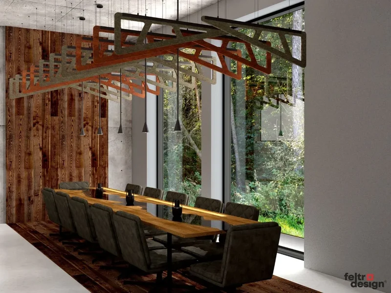 Felt Ceiling Acoustic Baffles - SLANT