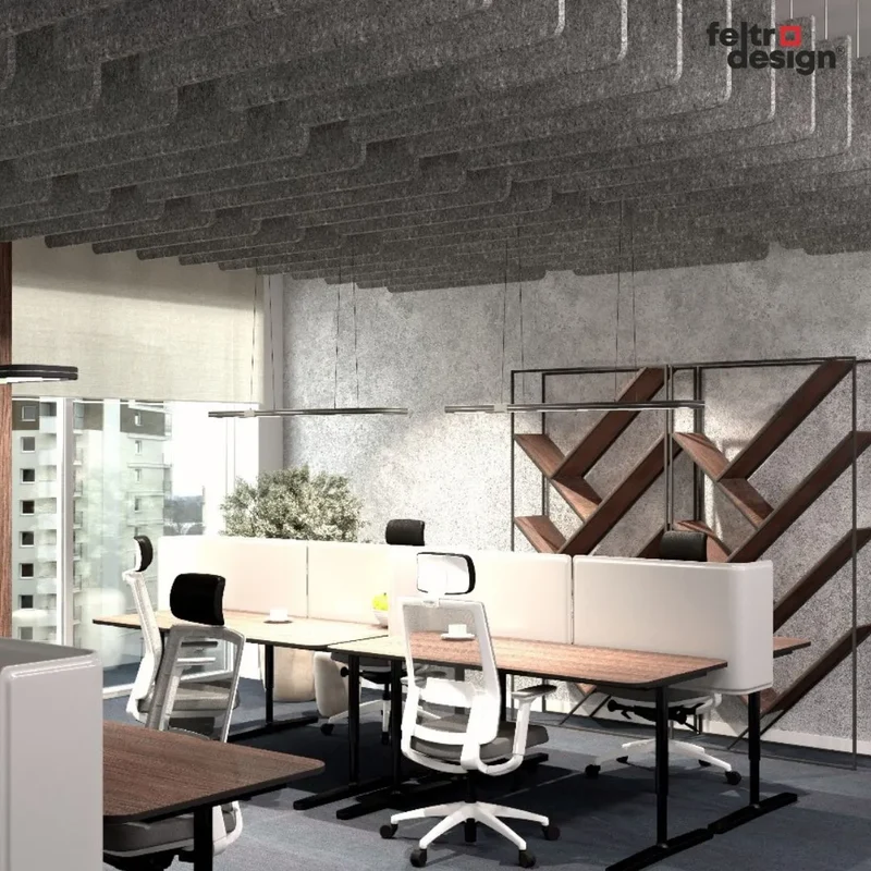 Felt Ceiling Acoustic Baffles - RECTANGLE ROUNDED