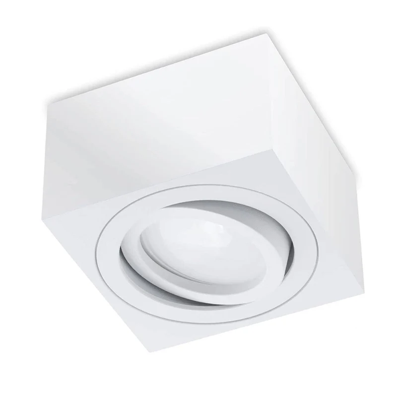 LED Aufbaustrahler Flach - Weiß Eckig 230V 5W Dimmbar 120° - Tablo