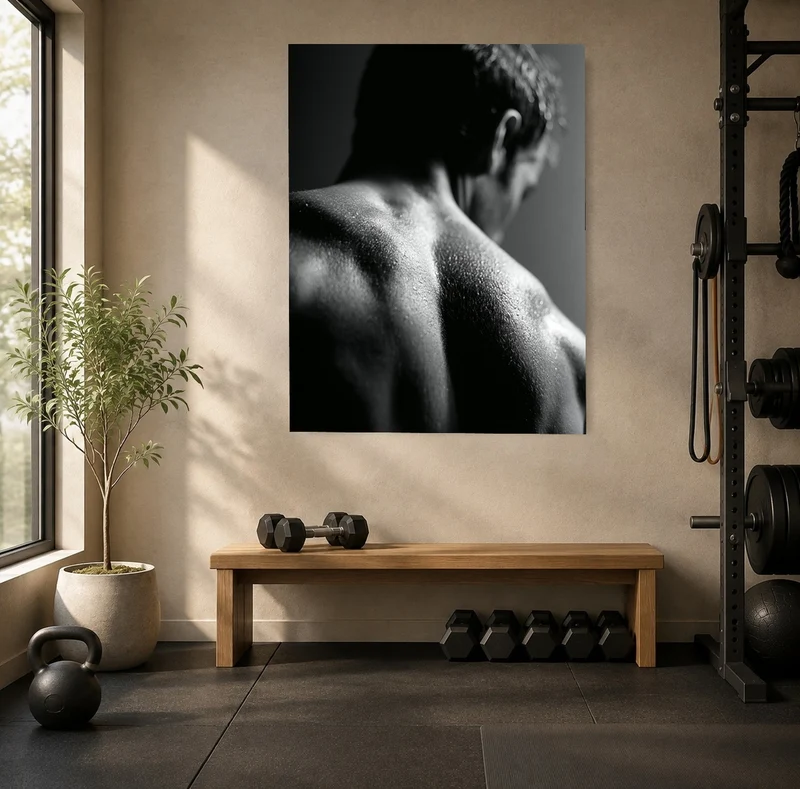 Nasser Rücken im Licht Poster