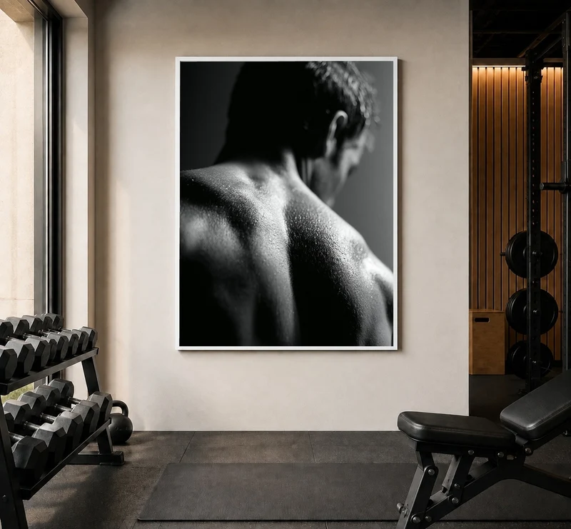 Nasser Rücken im Licht Poster