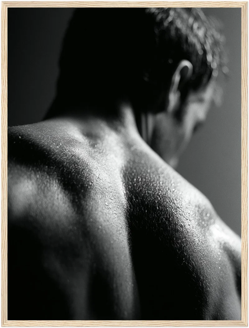 Nasser Rücken im Licht Poster