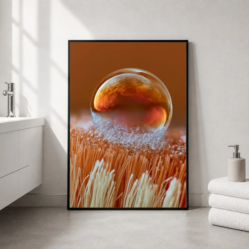 Wassertropfen Makro Nahaufnahme Poster
