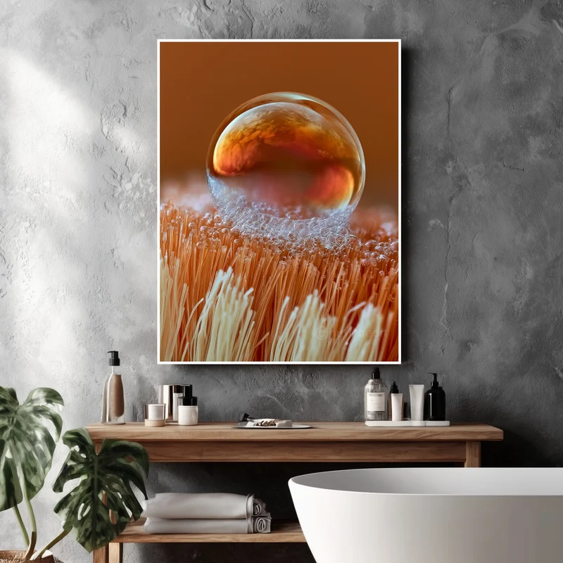 Wassertropfen Makro Nahaufnahme Poster