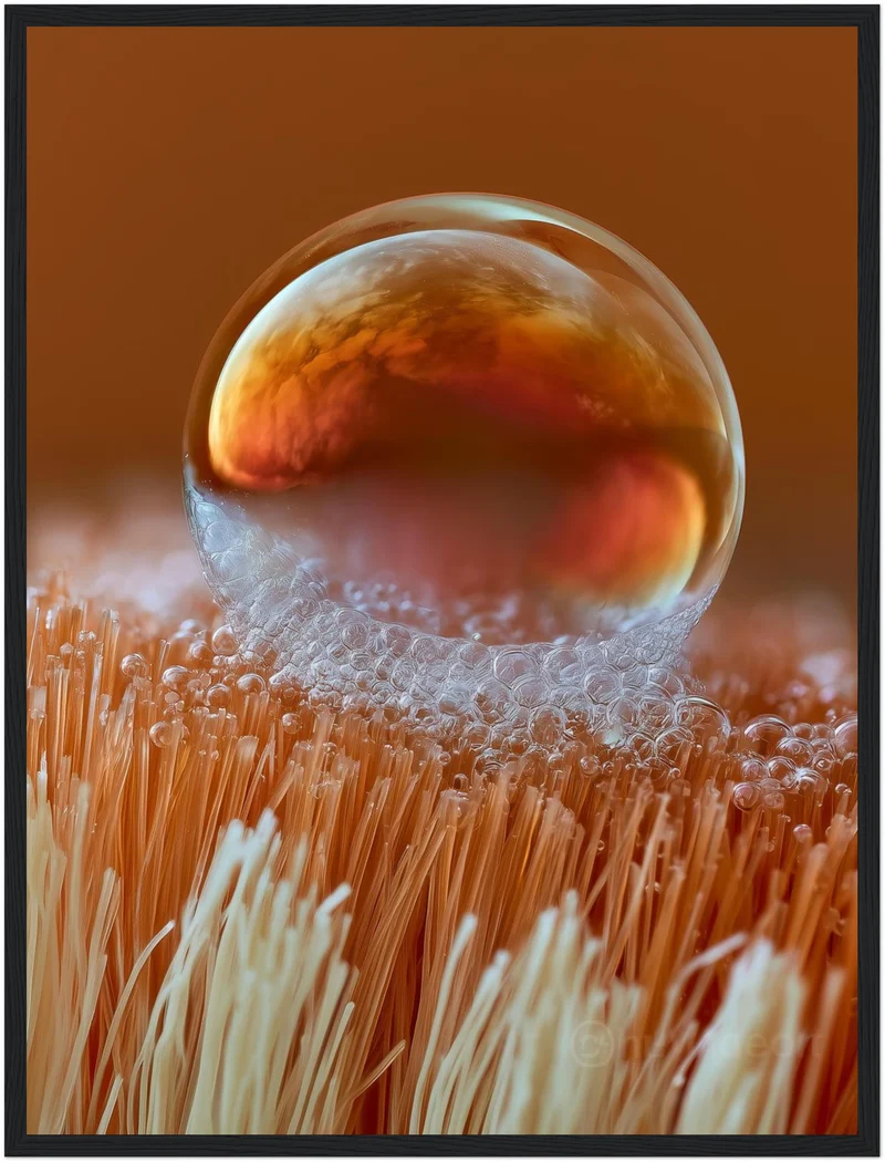 Wassertropfen Makro Nahaufnahme Poster