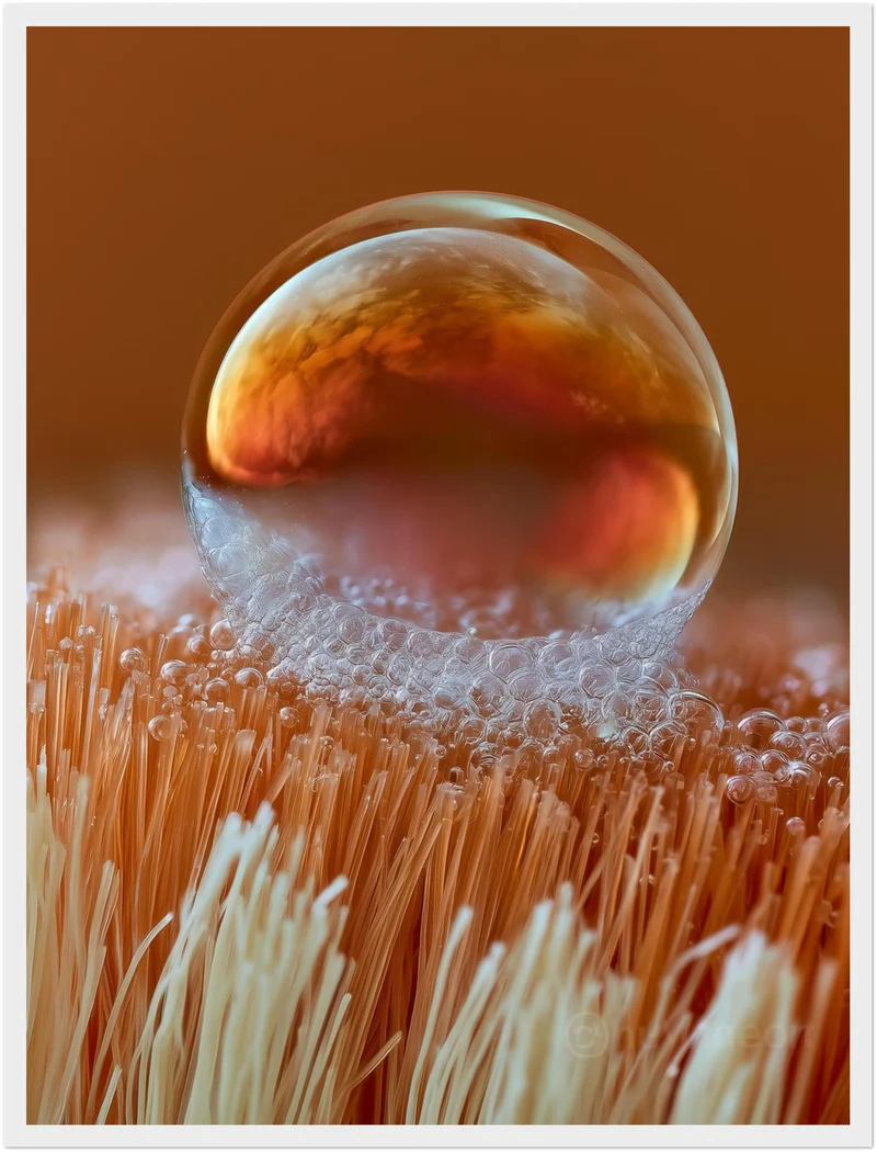 Wassertropfen Makro Nahaufnahme Poster