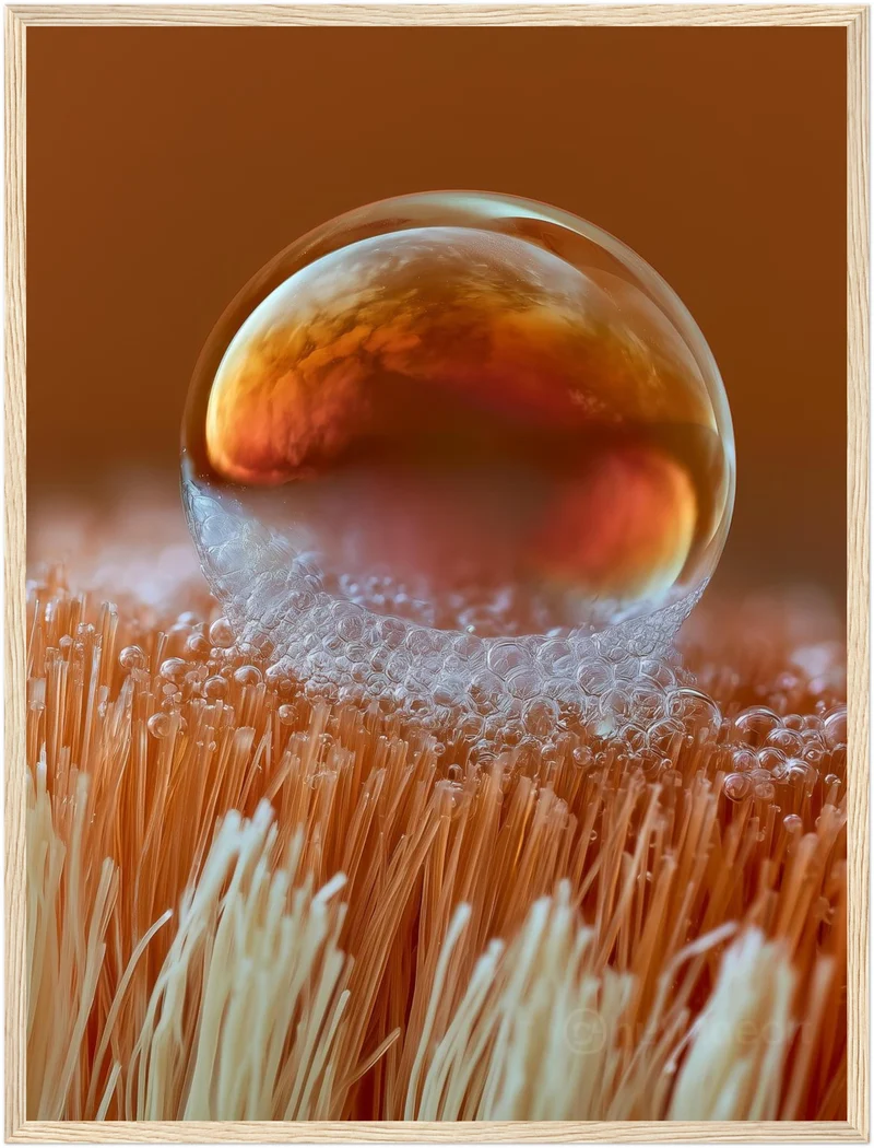 Wassertropfen Makro Nahaufnahme Poster