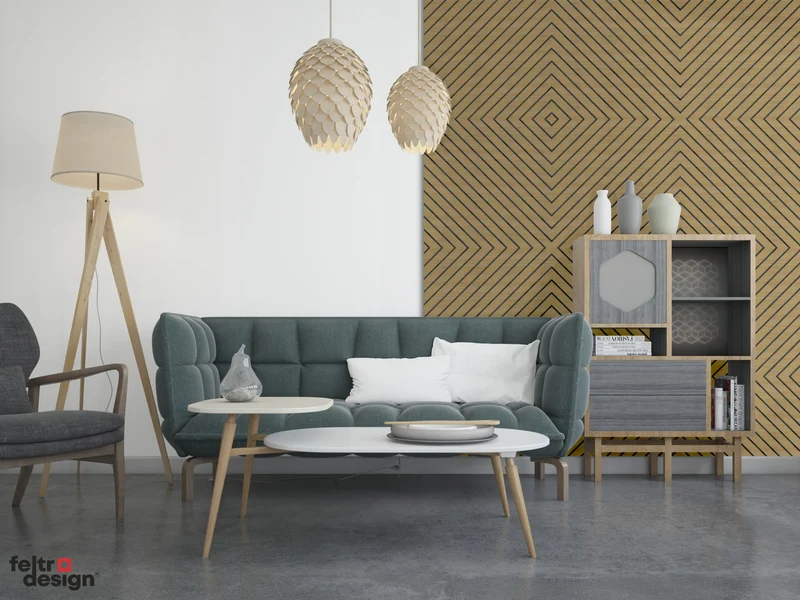 Felt Slatted Acoustic Wall Panels 1