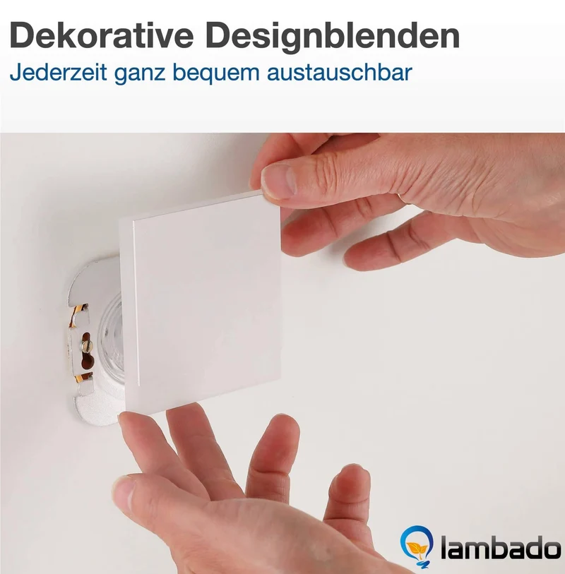 Treppenbeleuchtung mit Bewegungsmelder in Schwarz - eckig 3D - 230V 1,5W LED