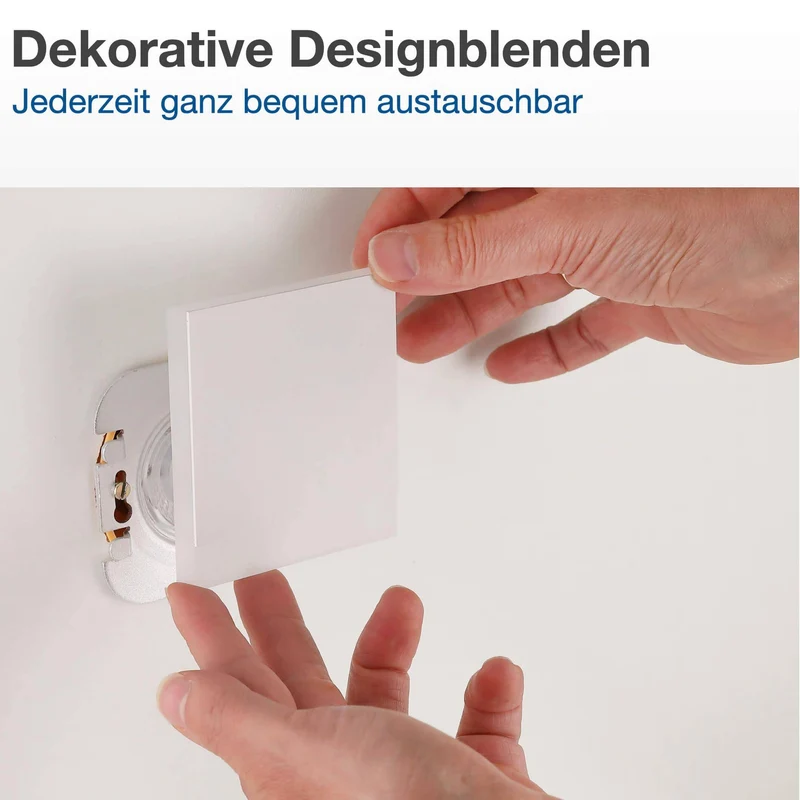 Treppenbeleuchtung - LED Wandeinbauleuchte in Weiß quadratisch - 230V 1,5W