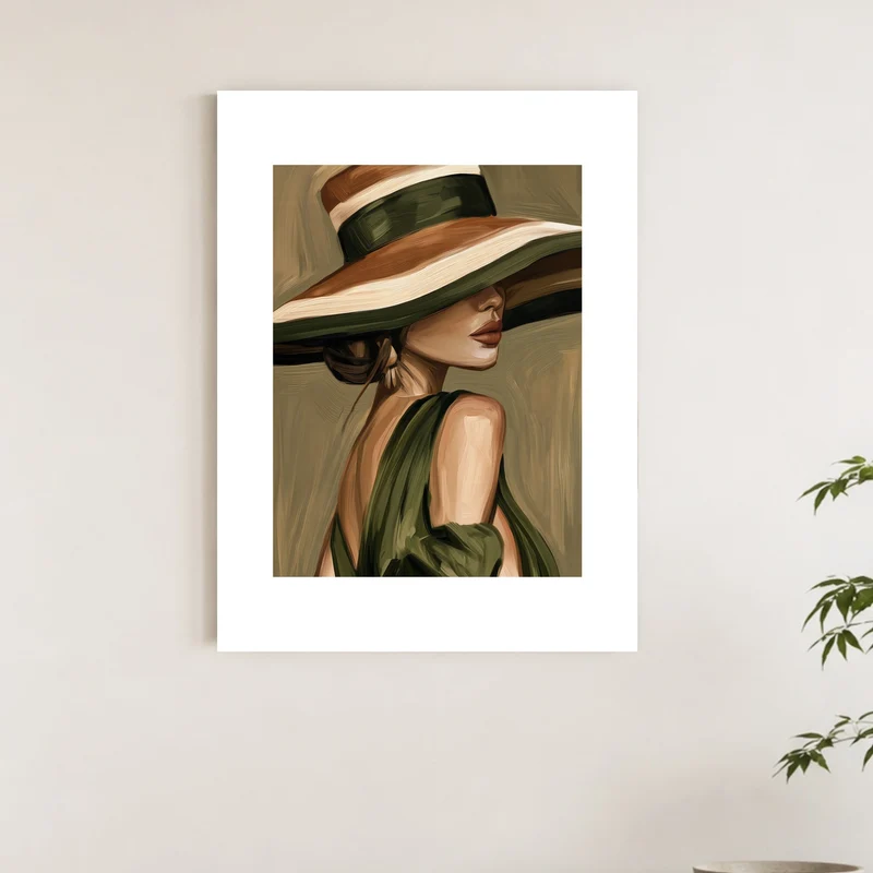 Dame im Sonnenhut Poster