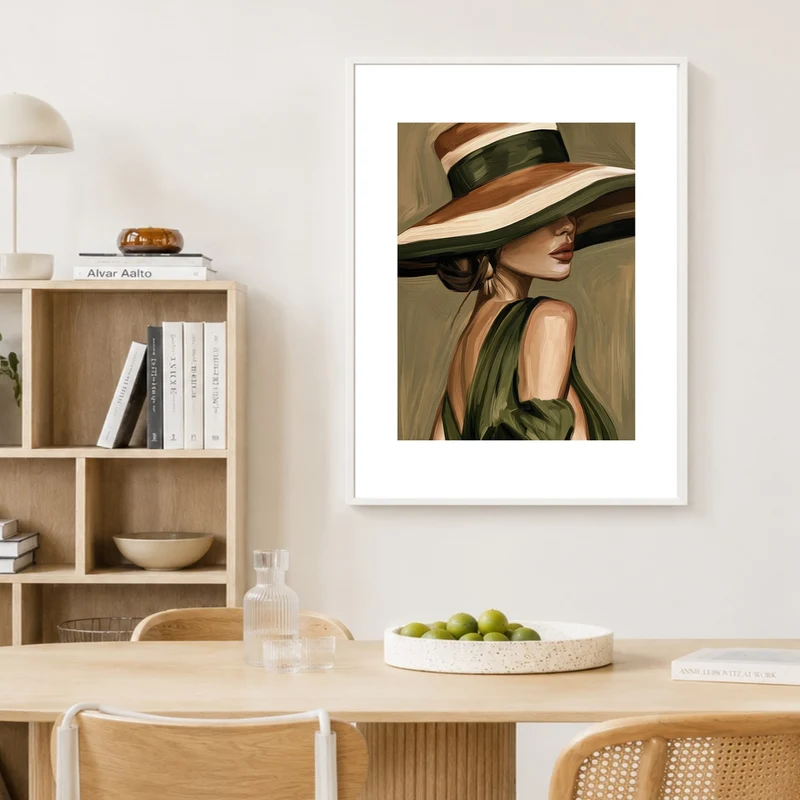 Dame im Sonnenhut Poster
