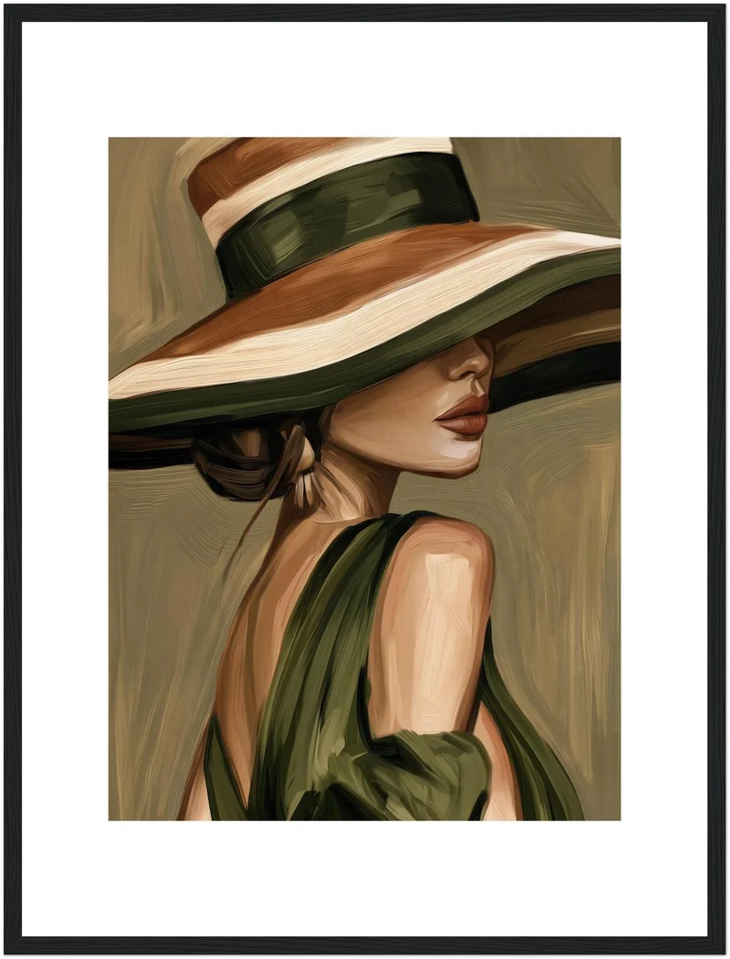 Dame im Sonnenhut Poster