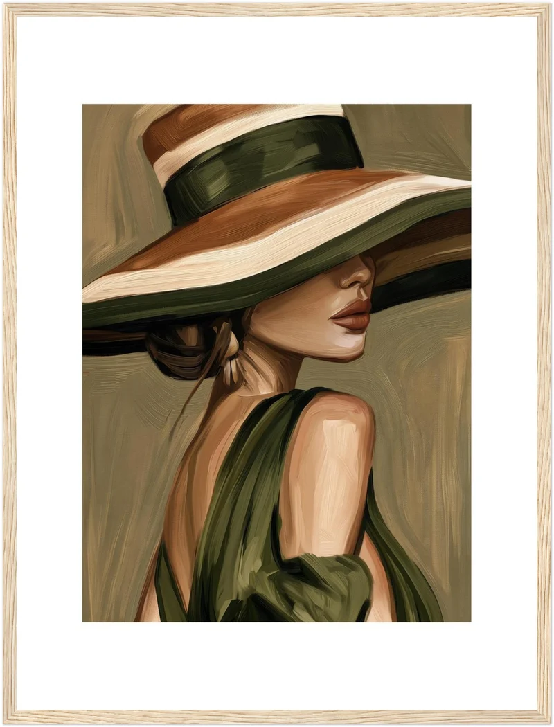 Dame im Sonnenhut Poster
