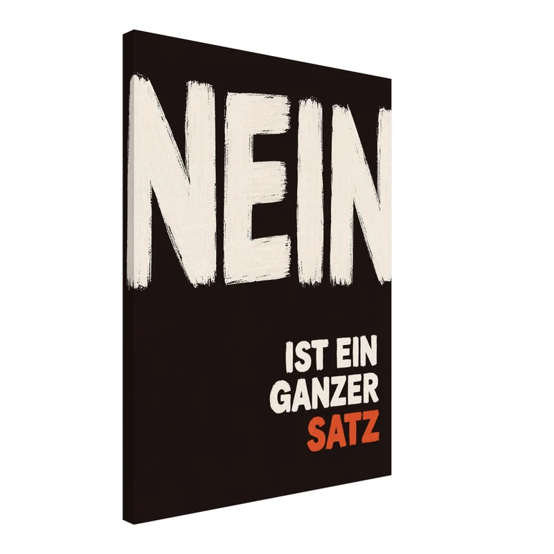 Nein ist ein Satz Leinwand