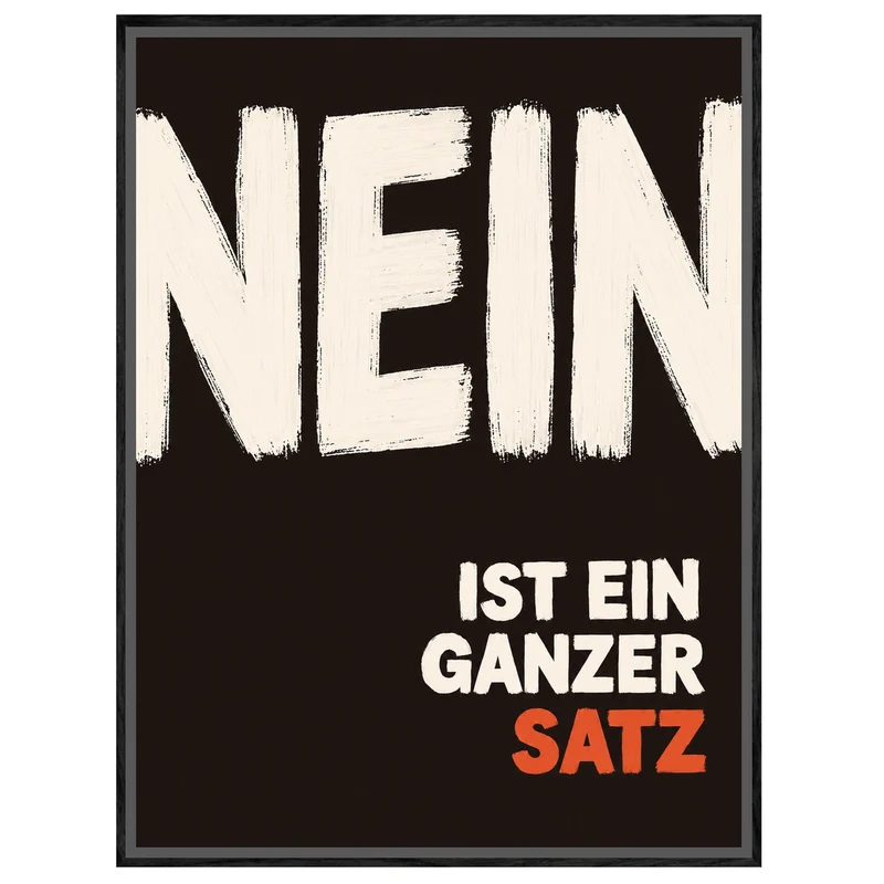 Nein ist ein Satz Leinwand
