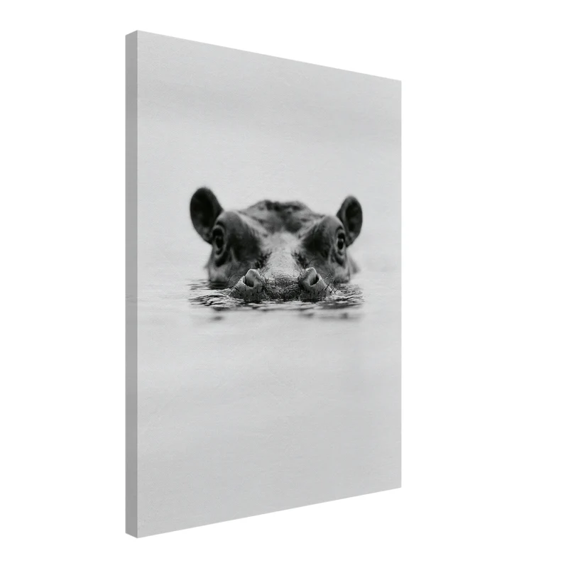 Nilpferd im Wasser Leinwand