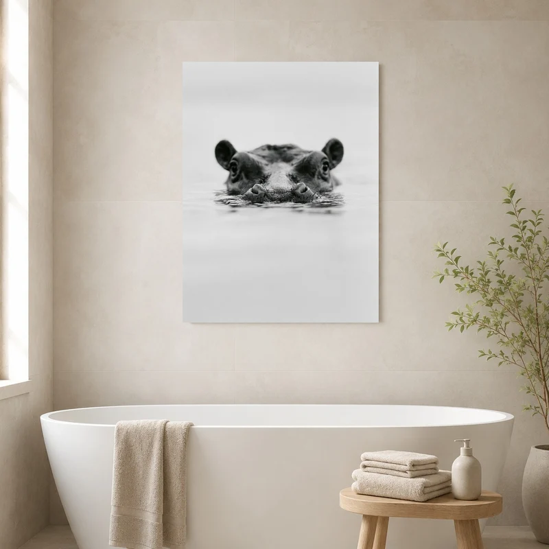 Nilpferd im Wasser Leinwand