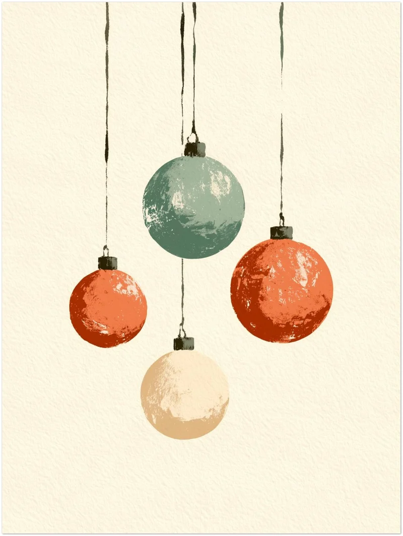 Vier Kugeln im Winter Poster