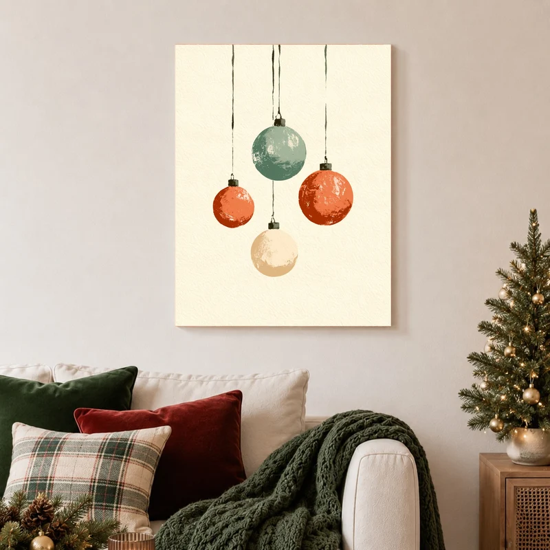 Vier Kugeln im Winter Poster