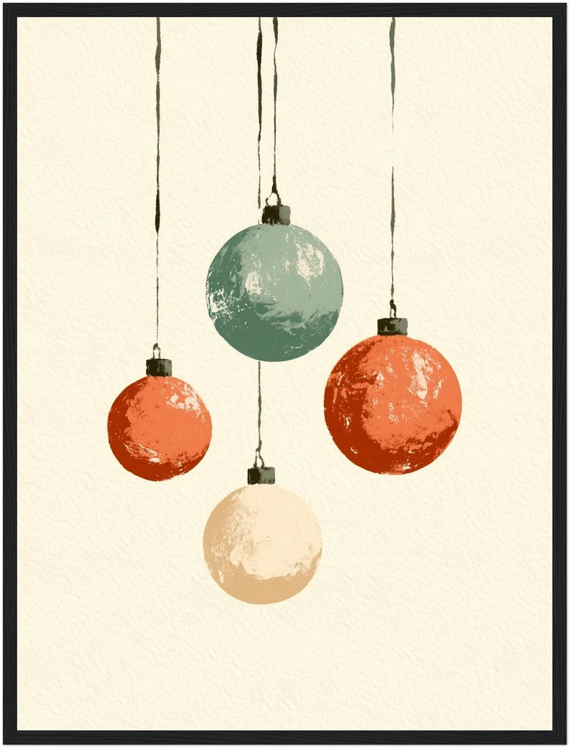 Vier Kugeln im Winter Poster