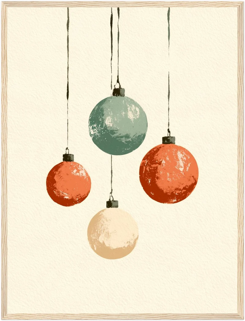 Vier Kugeln im Winter Poster