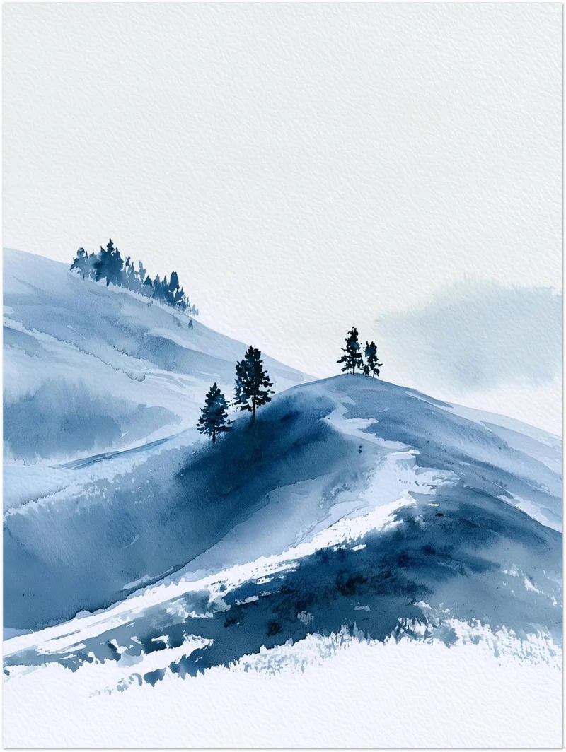 Winterstille im Schnee Poster