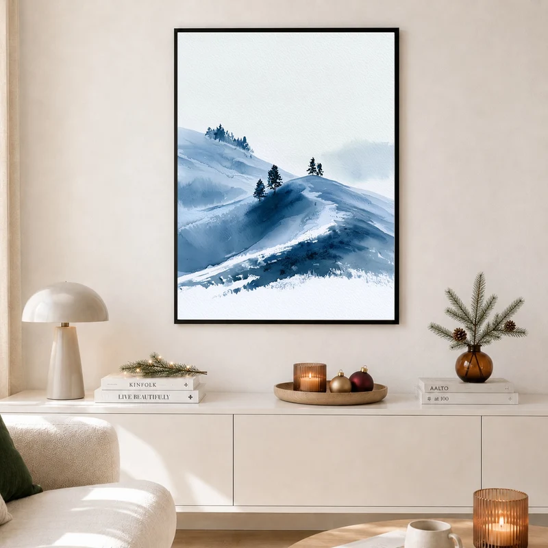 Winterstille im Schnee Poster