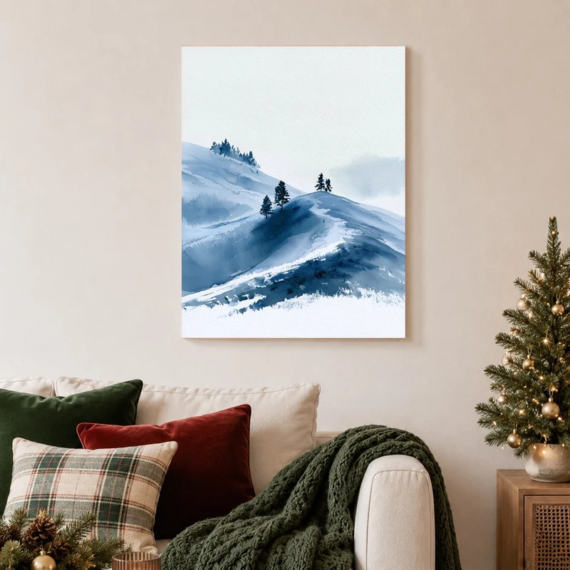 Winterstille im Schnee Poster