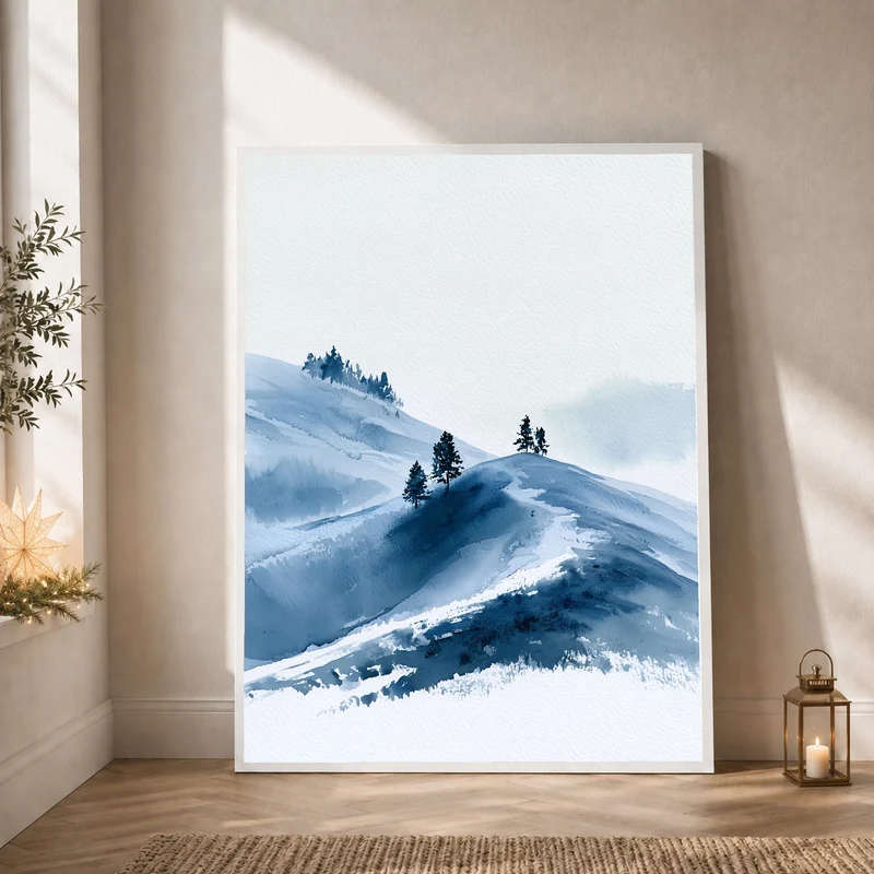 Winterstille im Schnee Poster