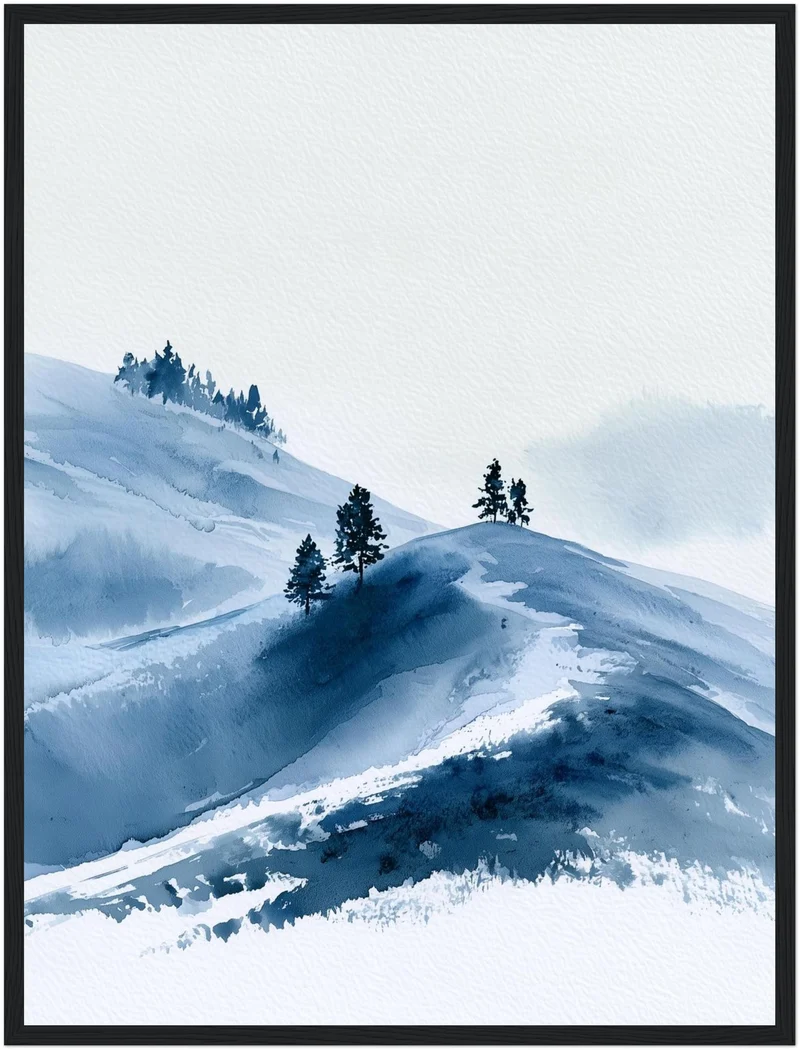 Winterstille im Schnee Poster