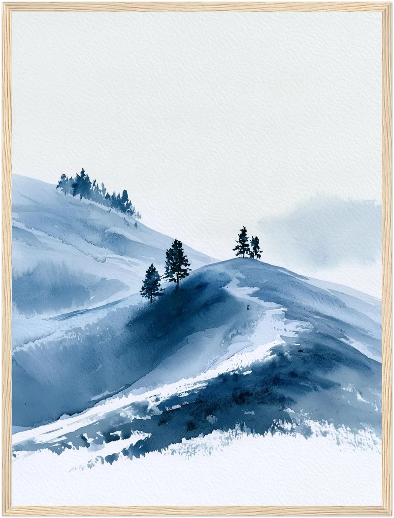 Winterstille im Schnee Poster