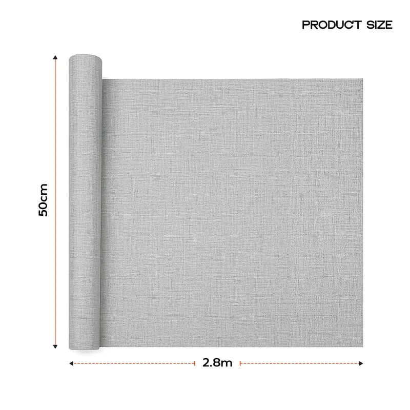 Selbstklebende Grasscloth Tapete Leinenoptik Hellgrau ~3494